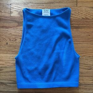 Cotton On Vibrant Blue Ribbed Crop Top
